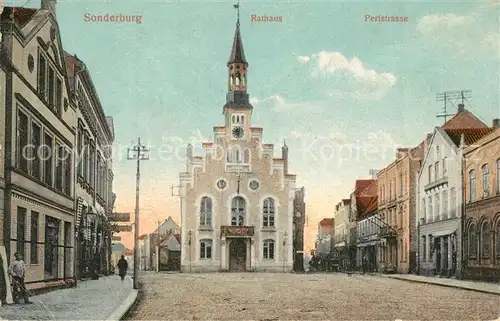 AK / Ansichtskarte Sonderburg Rathaus Perlstrasse Sonderburg