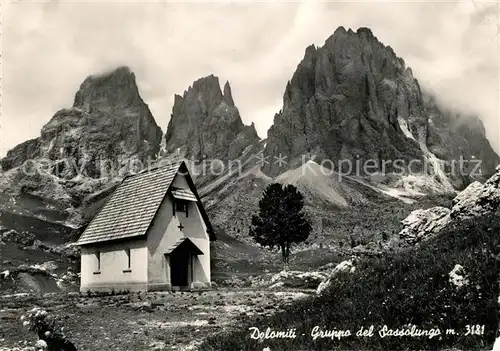 AK / Ansichtskarte Dolomiti Gruppo del Sassolungo Kapelle Dolomiti