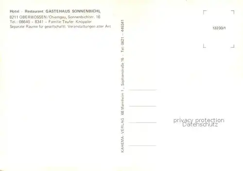AK / Ansichtskarte Oberwoessen Hotel Gaestehaus Sonnenbichl Oberwoessen