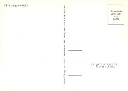 AK / Ansichtskarte Langenaltheim Panorama Schwimmbad Gasthof GempelGaststube Kirche Langenaltheim