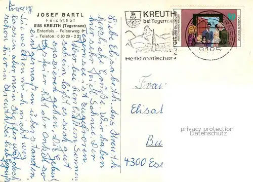 AK / Ansichtskarte Kreuth_Tegernsee Feichthof Josef Bartl Kreuth Tegernsee