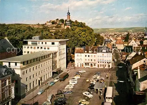 AK / Ansichtskarte Bad_Kreuznach Blick auf Kornmarkt und Kauzenburg Bad_Kreuznach