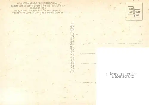 AK / Ansichtskarte Altenburschla Orts und Teilansichten Park Altenburschla