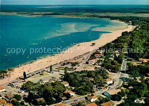 AK / Ansichtskarte Carcans_Maubuisson Vue generale aerienne Le lac et sa plage Carcans Maubuisson