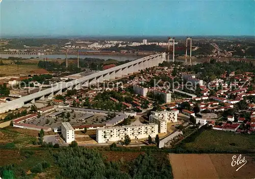 AK / Ansichtskarte Bordeaux Le nouveau Pont Suspendu sur la Garonne Vue aerienne Bordeaux