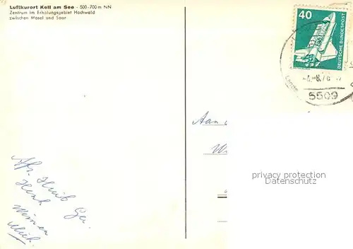 AK / Ansichtskarte Kell_See Seepartie Freibad Segelflieger Kell_See