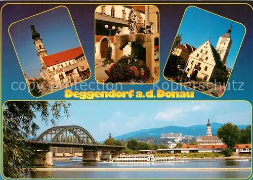 AK / Ansichtskarte Deggendorf_Donau Donaubruecke Deggendorf Donau