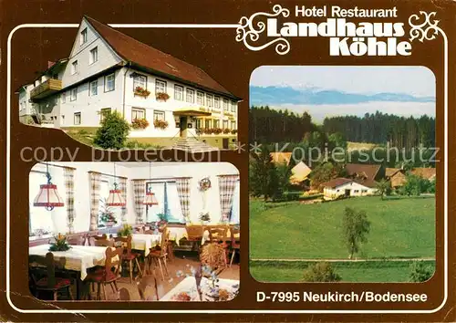 AK / Ansichtskarte Neukirch_Tettnang Hotel Restaurant Landhaus Koehle Neukirch Tettnang