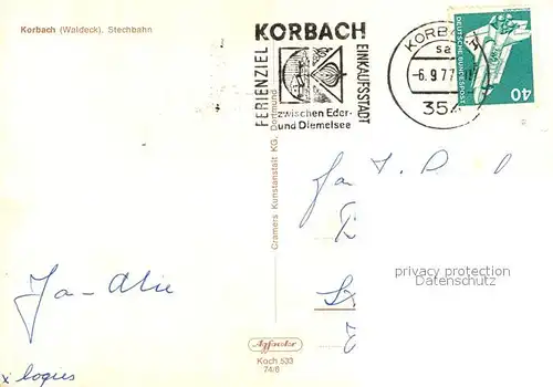 AK / Ansichtskarte Korbach Stechbahn Korbach