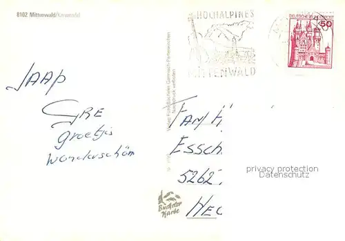 AK / Ansichtskarte Mittenwald_Bayern Karwendel Kirchenpartie Mittenwald Bayern