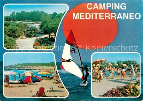 AK / Ansichtskarte Treporti_Cavallino Camping Mediterraneo Badestrand Swimming Pool Windsurfen Treporti Cavallino
