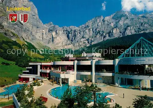 AK / Ansichtskarte Leukerbad Burgerbad Badecenter Gemmipass Leukerbad