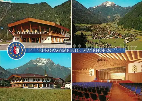 AK / Ansichtskarte Mayrhofen_Zillertal Europahaus Offizielle Erinnerungskarte zur Einweihung des Veranstaltungs  und Kongresszentrums Alpenpanorama Mayrhofen_Zillertal
