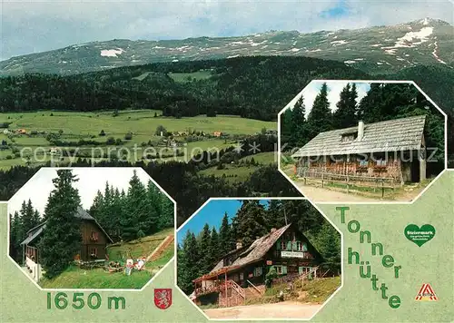 AK / Ansichtskarte Muehlen_Steiermark Tonnerhuette am Zirbitzkogel Landschaftspanorama Alpen Muehlen_Steiermark
