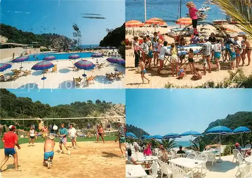 AK / Ansichtskarte Tossa_de_Mar Club Hotel Giverola Swimming Pool Beachvolleyball Trampolin Tossa_de_Mar