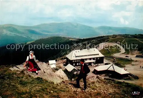 AK / Ansichtskarte Grand_Ballon Route des Cretes Panorama Les Hautes Vosges Costumes Grand Ballon