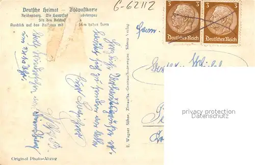 AK / Ansichtskarte Reichenberg_Liberec Rathaus Reichenberg Liberec