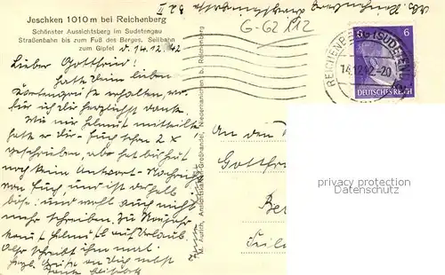 AK / Ansichtskarte Jeschken_Tschechien Seilbahn Jeschken Tschechien