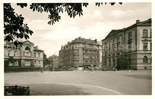 AK / Ansichtskarte Eger_Cheb_Tschechien Stadtansicht 