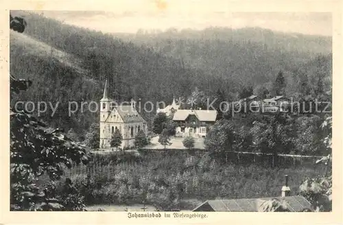AK / Ansichtskarte Johannisbad_Riesengebirge Kirche Panorama Johannisbad_Riesengebirge