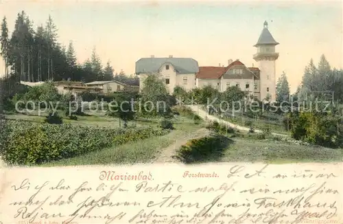 AK / Ansichtskarte Marienbad_Tschechien_Boehmen Forstwarte Marienbad_Tschechien