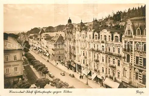 AK / Ansichtskarte Marienbad_Tschechien_Boehmen AH Strasse Marienbad_Tschechien