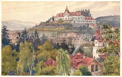 AK / Ansichtskarte Marienbad_Tschechien_Boehmen Cafe Egerlaender Kuenstlerkarte Marienbad_Tschechien