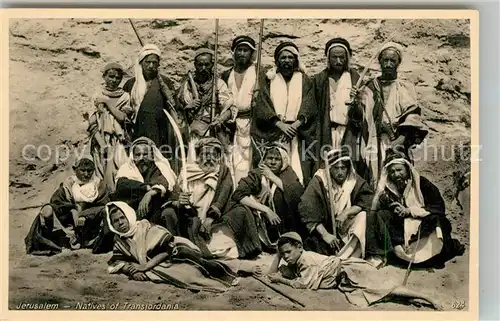 AK / Ansichtskarte Jerusalem_Yerushalayim Eingeborene Transjordanien Jerusalem_Yerushalayim