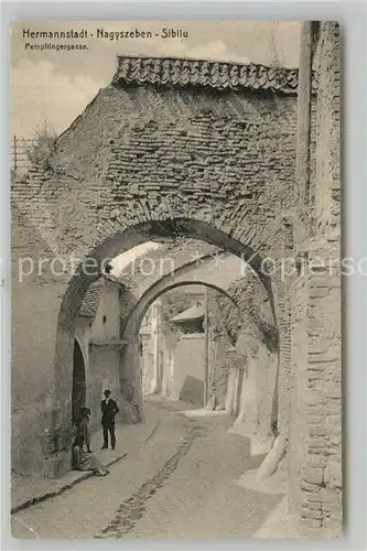 AK / Ansichtskarte Hermannstadt_Sibiu_Siebenbuergen Pampflingergass Hermannstadt_Sibiu