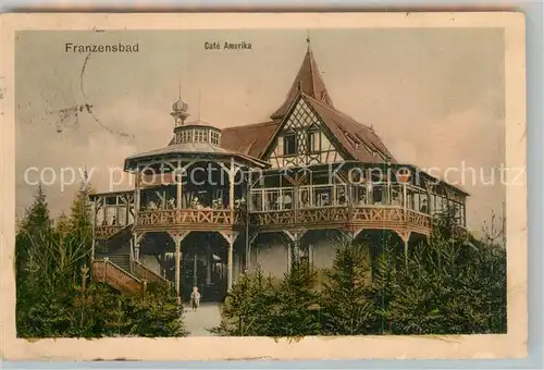 AK / Ansichtskarte Franzensbad_Tschechien Cafe Amerika Franzensbad_Tschechien