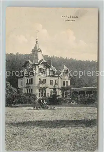 AK / Ansichtskarte Karlsbad_Eger Kaiserpark Karlsbad_Eger