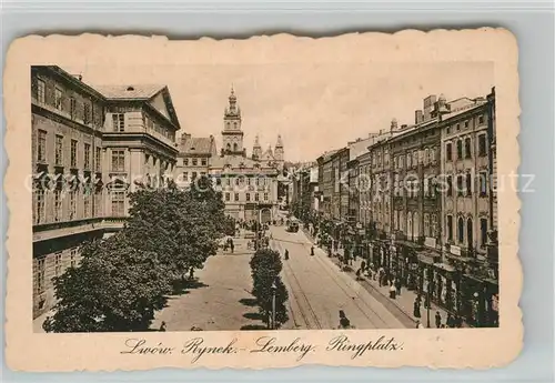 AK / Ansichtskarte Lwow_Lemberg Rathaus Ringplatz Lwow_Lemberg