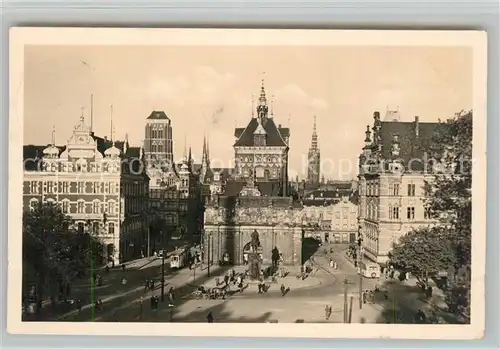 AK / Ansichtskarte Danzig_Westpreussen Stadtpanorama Heumarkt Danzig_Westpreussen