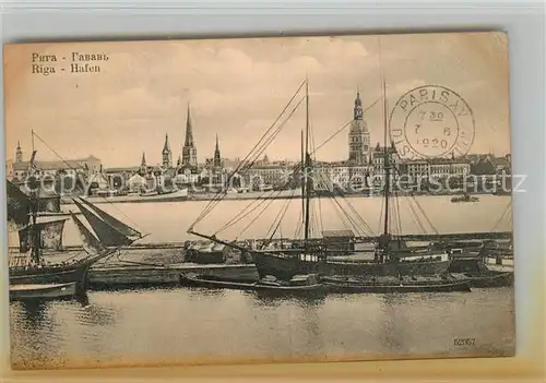 AK / Ansichtskarte Riga_Lettland Hafen Riga_Lettland