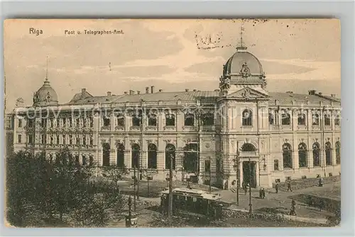 AK / Ansichtskarte Riga_Lettland Post Telegraphen Amt Riga_Lettland
