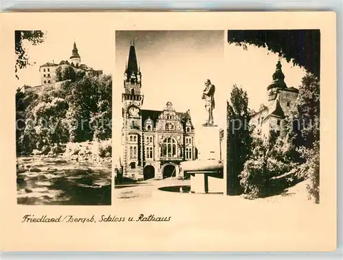 AK / Ansichtskarte Friedland_Boehmen Schloss Rathaus Friedland_Boehmen