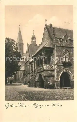 AK / Ansichtskarte Goslar Aufgang Rathaus Goslar