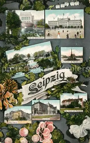 AK / Ansichtskarte Leipzig Augustusplatz Mendebrunnen Universitaet  Leipzig