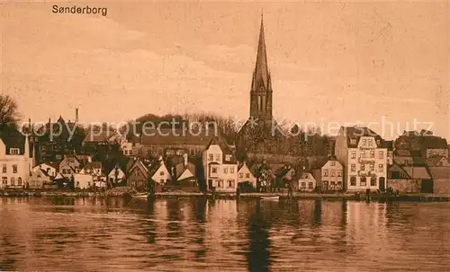 AK / Ansichtskarte Sonderborg Panorama Kirche Sonderborg