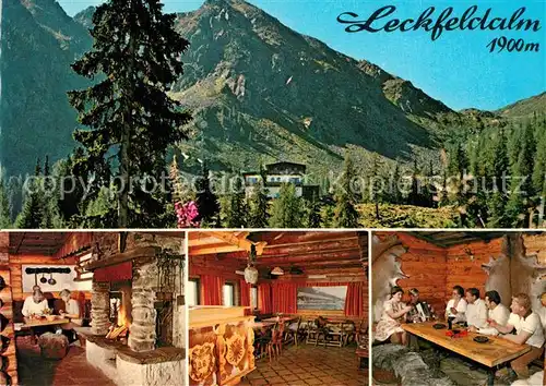 AK / Ansichtskarte Sillian_Tirol Leckfeldalm Berggaststaette Kamin Landschaftspanorama Alpen Sillian Tirol