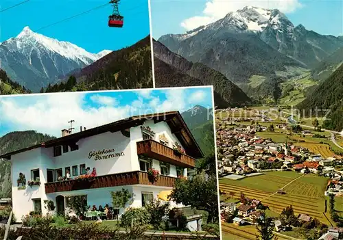 AK / Ansichtskarte Mayrhofen_Zillertal Gaestehaus Pension Bergbahn Gesamtansicht mit Alpenpanorama Mayrhofen_Zillertal