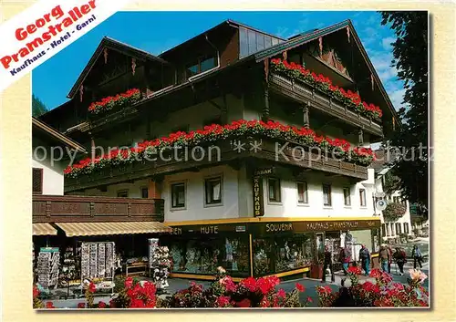 AK / Ansichtskarte Mayrhofen_Zillertal Kaufhaus Hotel Pramstraller Blumenschmuck Mayrhofen_Zillertal