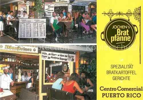 AK / Ansichtskarte Puerto_Rico_Gran_Canaria Jochen s Bratpfanne Gaststaette Restaurant Centro Comercial Puerto_Rico_Gran_Canaria