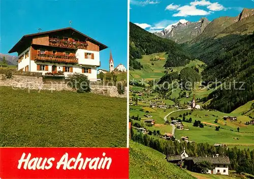AK / Ansichtskarte St_Jakob_Ahrntal Haus Achrain Panorama Alpen St_Jakob_Ahrntal