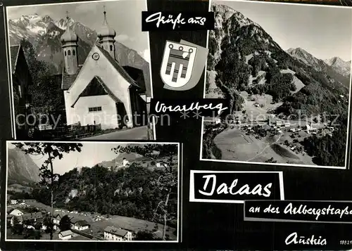 AK / Ansichtskarte Dalaas Kirche Panorama Arlbergstrasse Alpen Dalaas