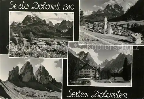 AK / Ansichtskarte Sexten_Sesto_Suedtirol Panorama Dolomiten Fischleintal Sexten_Sesto_Suedtirol