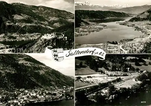 AK / Ansichtskarte Sattendorf Alpenpanorama Fliegeraufnahme Sattendorf