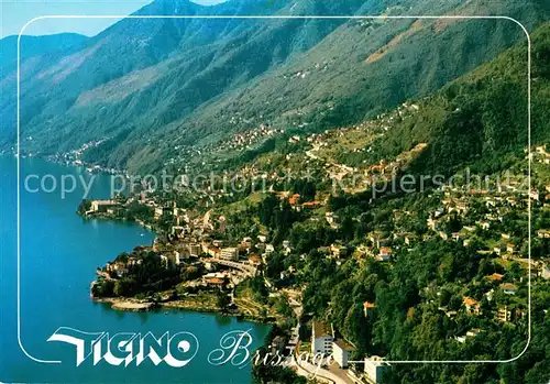 AK / Ansichtskarte Brissago_TI Fliegeraufnahme Partie am Lago Maggiore Brissago TI
