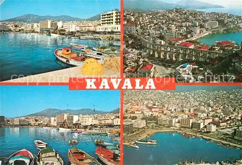 AK / Ansichtskarte Kavala_Cavala Hafen Fliegeraufnahme Kavala_Cavala