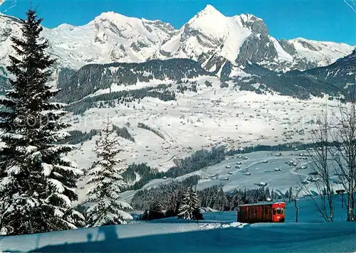 AK / Ansichtskarte Unterwasser_Toggenburg Gegen Wildhaus Iltios Bahn Unterwasser Toggenburg